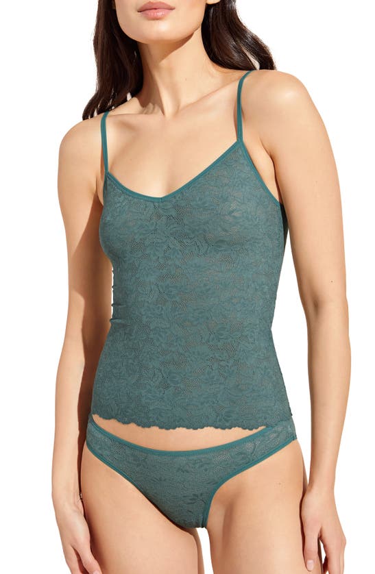 Shop Eberjey Stretch Lace Camisole In Agave