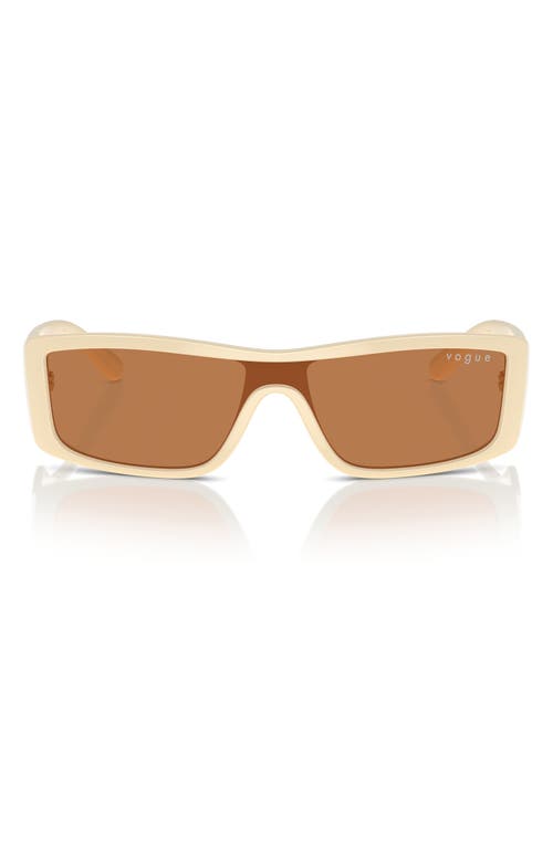 Shop Vogue 22mm Rectangular Sunglasses In Milk