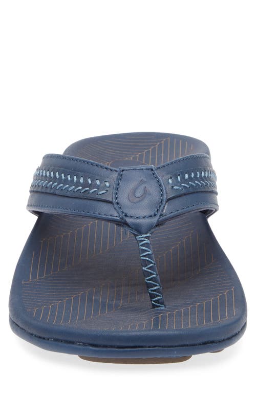 OLUKAI OLUKAI AHO LEATHER FLIP FLOP