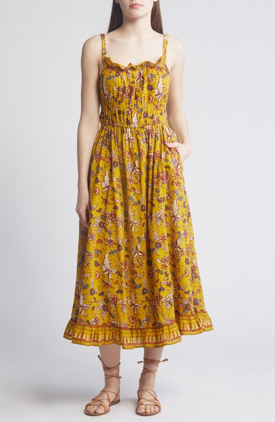 Shop Cleobella Winona Sleeveless Midi Dress In Evora Print