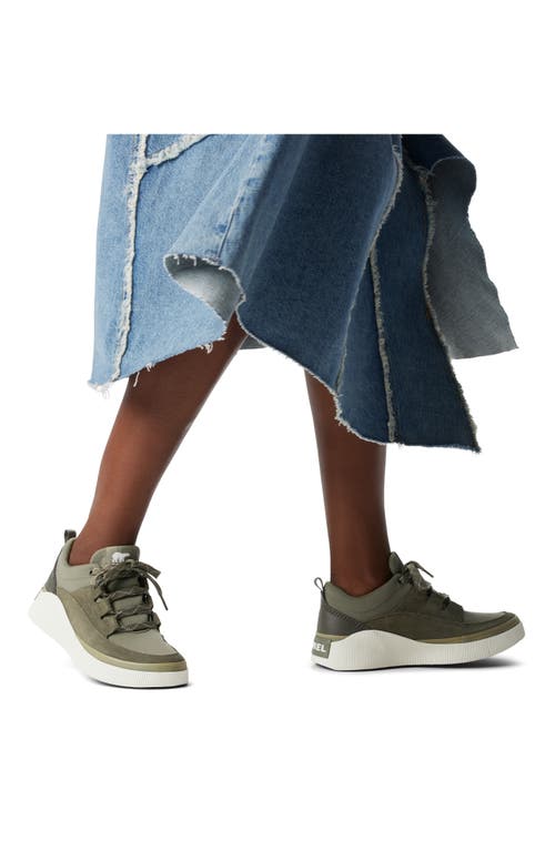 Sorel Out N About Iv Waterproof Sneaker In Stone Green/chalk