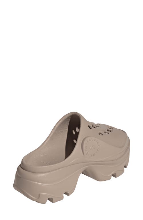 Adidas By Stella Mccartney Sporty Rubber Mule Clogs In Trace Khaki/khaki/khaki