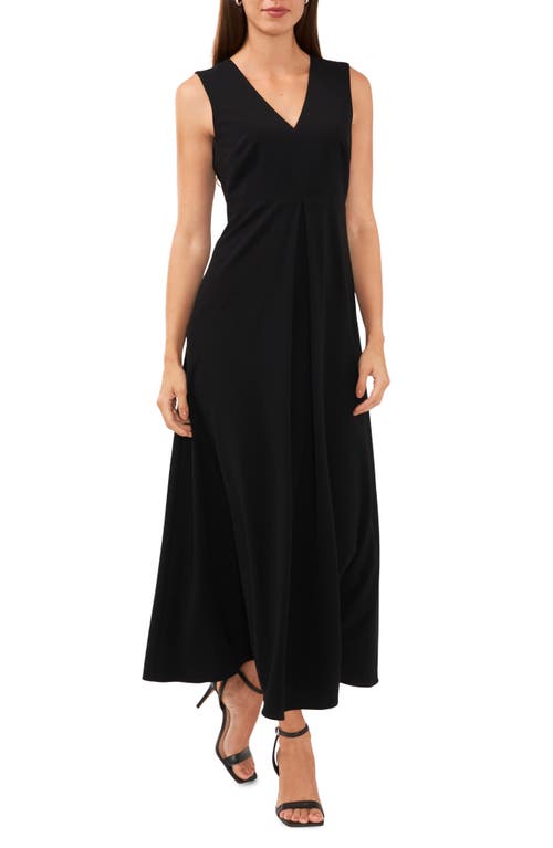 halogen(r) Inverted Pleat Sleeveless Dress in Rich Black