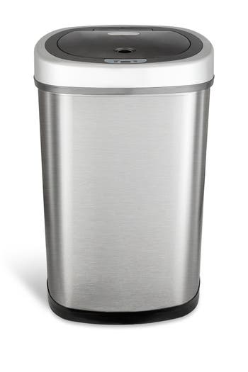 Ninestars 50l Sensor Trash Can In Silver Black
