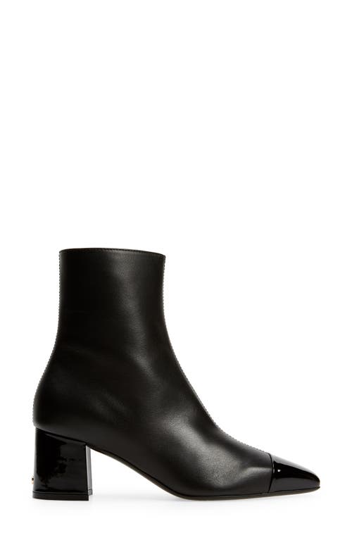 Shop Ferragamo Sambi Cap Toe Bootie In Black