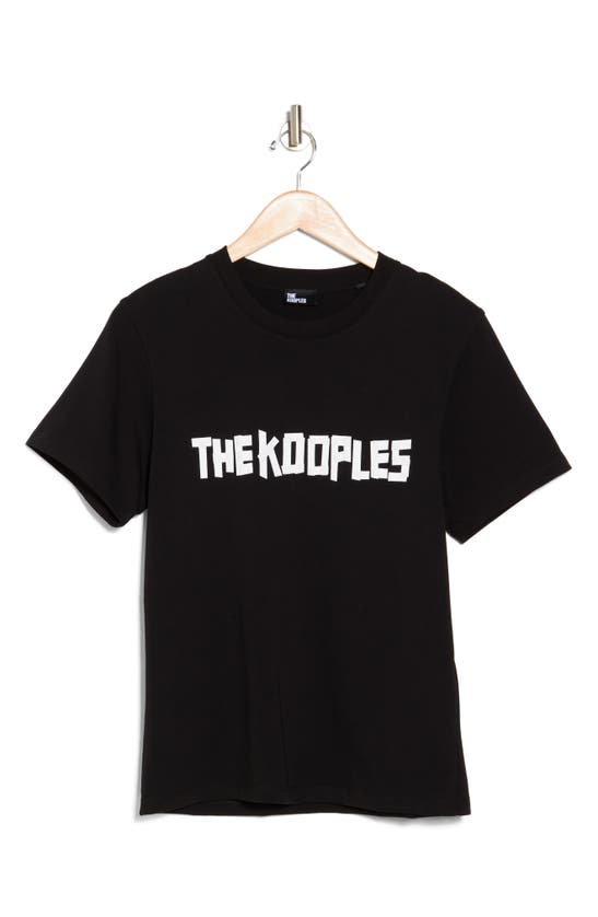 The Kooples Logo Cotton Jersey T-shirt In Black