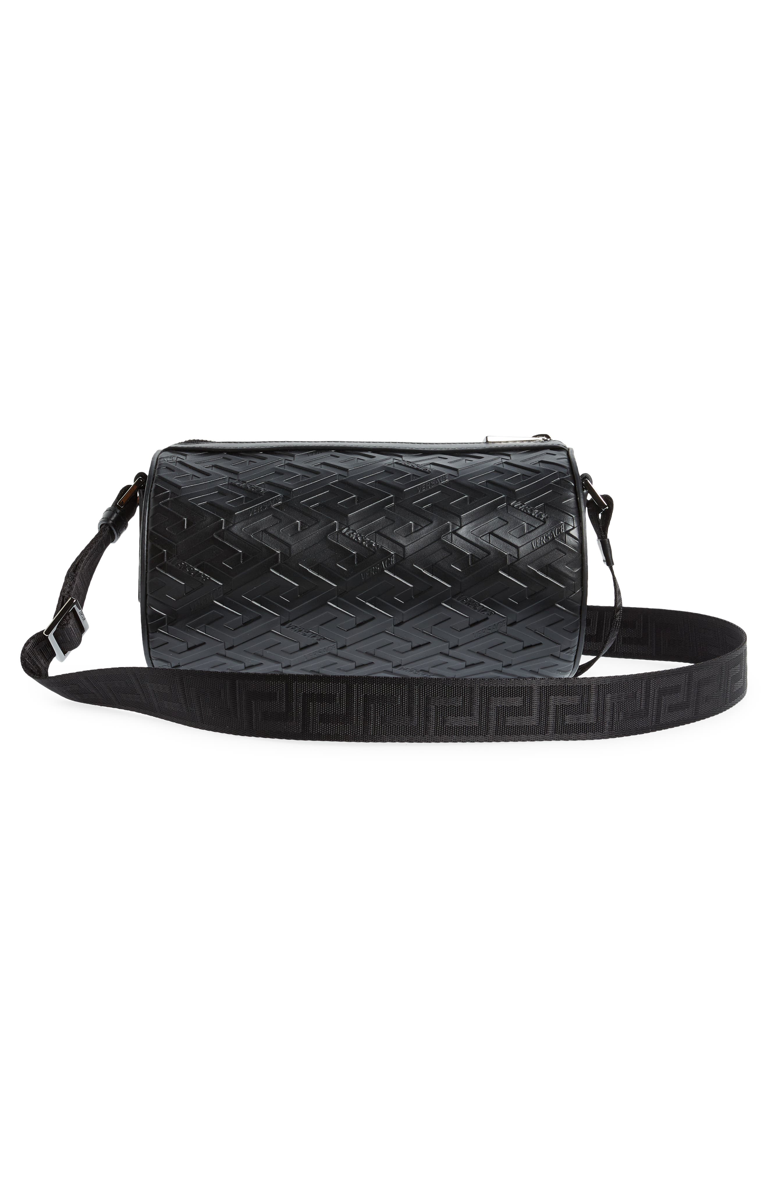 Black Versace La Greca Crossbody Bag