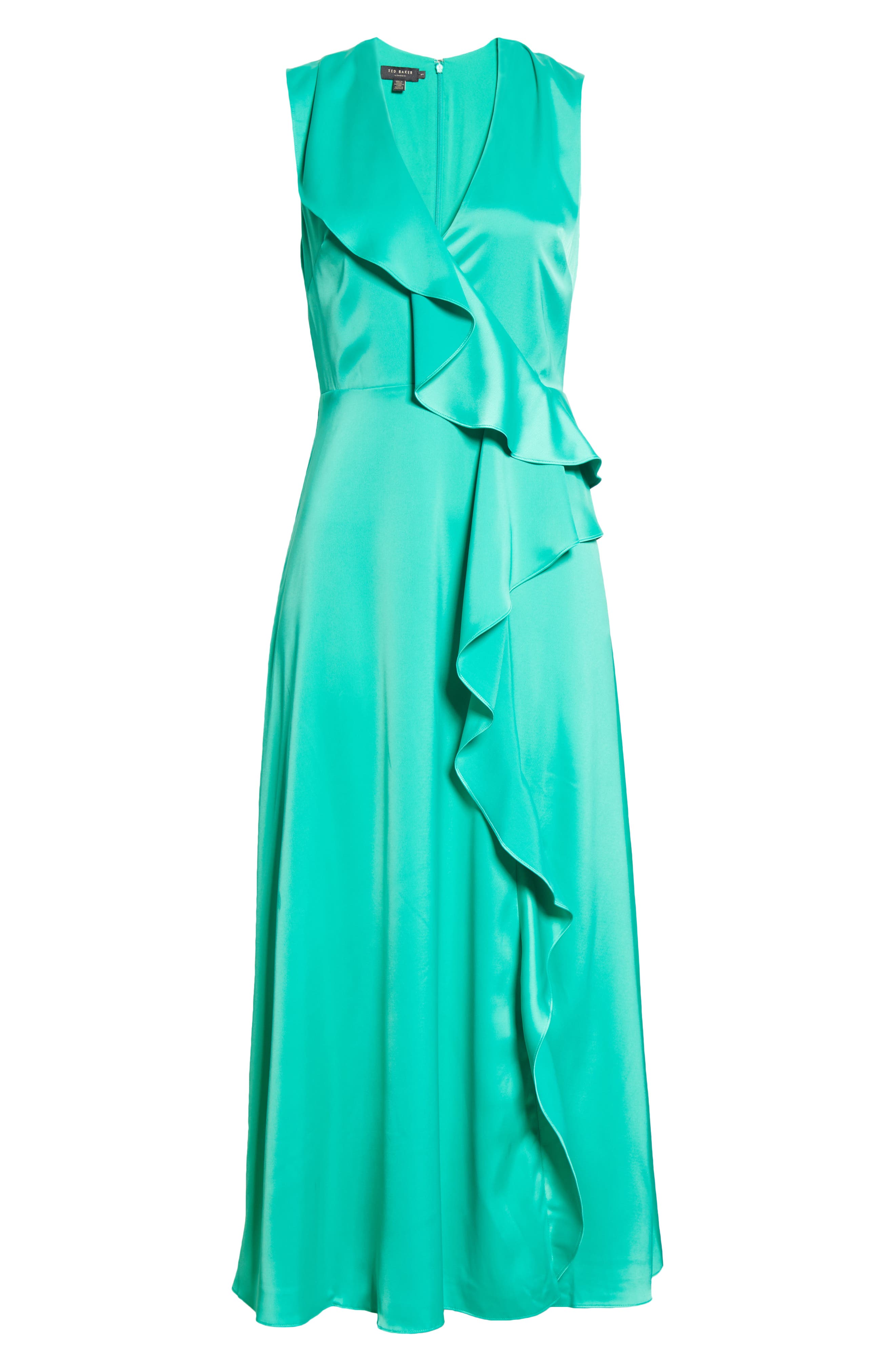 ted baker green silk dress