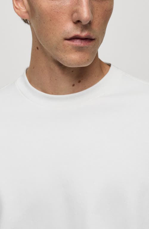 Shop Mango Regular Fit Long Sleeve Cotton T-shirt In White