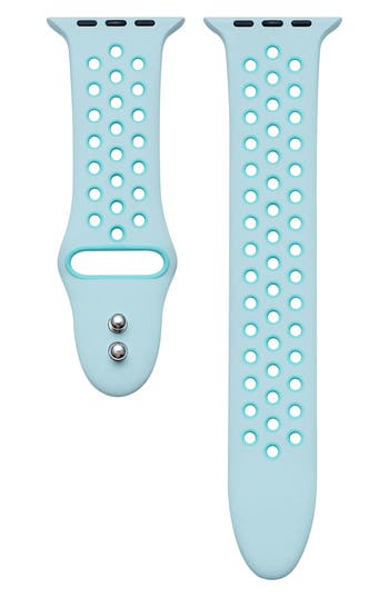 Shop The Posh Tech Skytraveller Silicone 22mm Apple Watch® Watchband In Turquoise/mint
