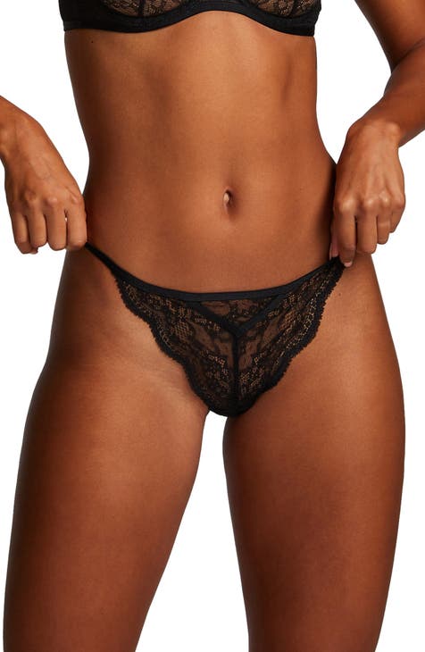 Buy Hunkemoller Kamari V-shape Brazilian Lace Panties, Black Color Women