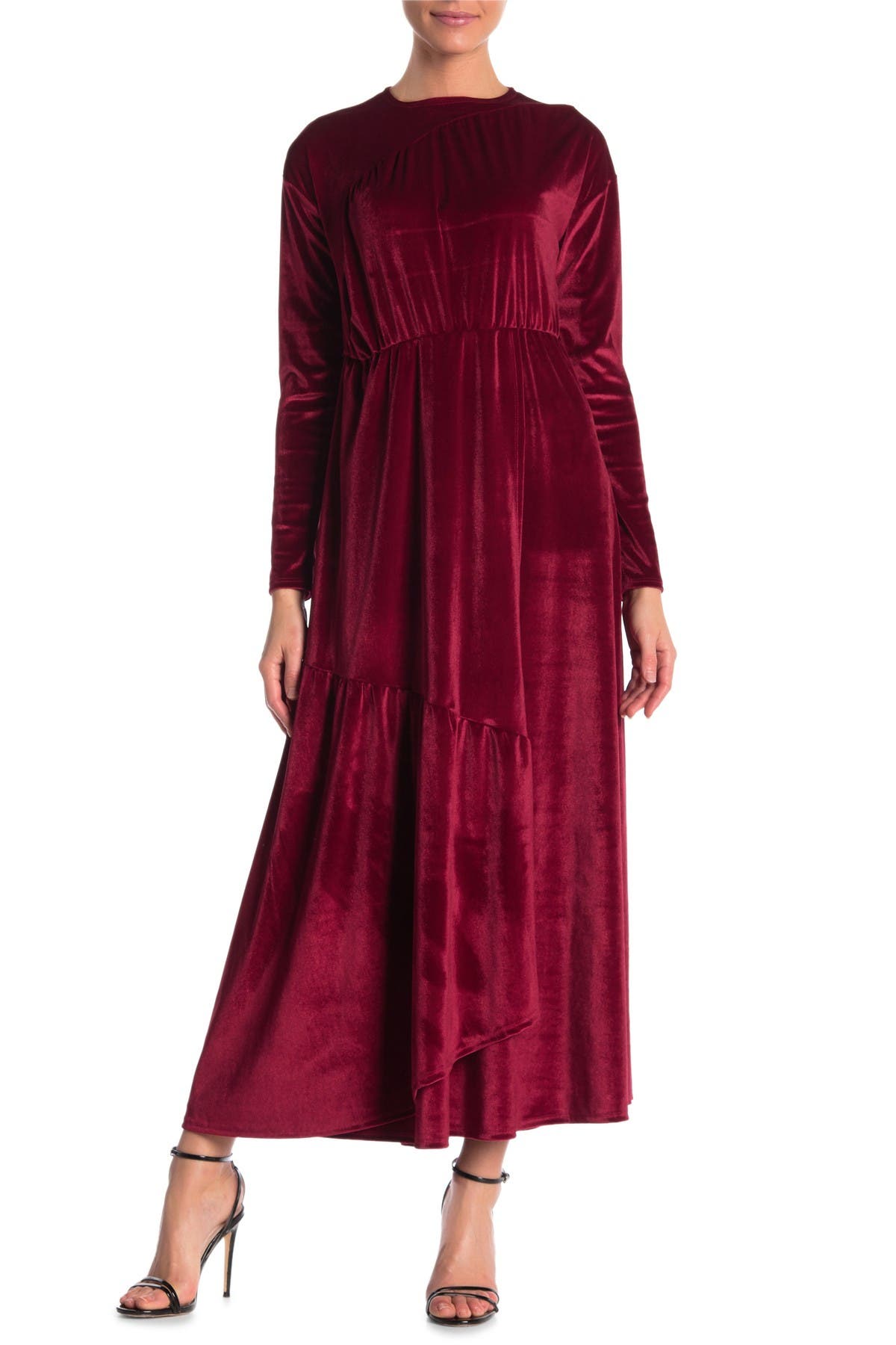 go couture long sleeve maxi dress