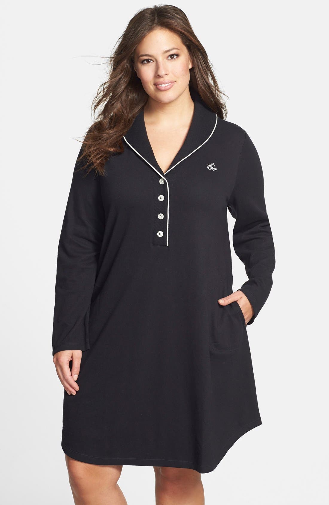 Lauren Ralph Lauren Cotton Jersey Nightshirt (Plus Size) Nordstrom