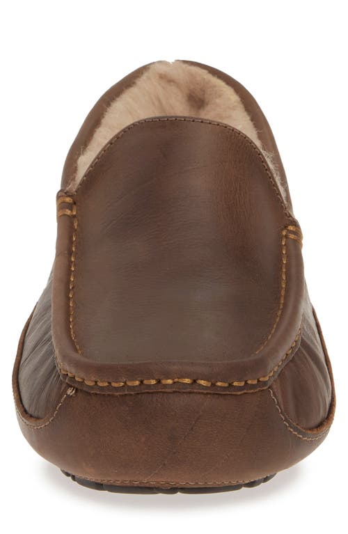Ugg(r) Ascot Leather Slipper In Tan Leather