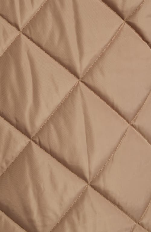 LUCKY BRAND LUCKY BRAND COZY DIAMOND QUILTED FAUX SHEARLING LINED COAT