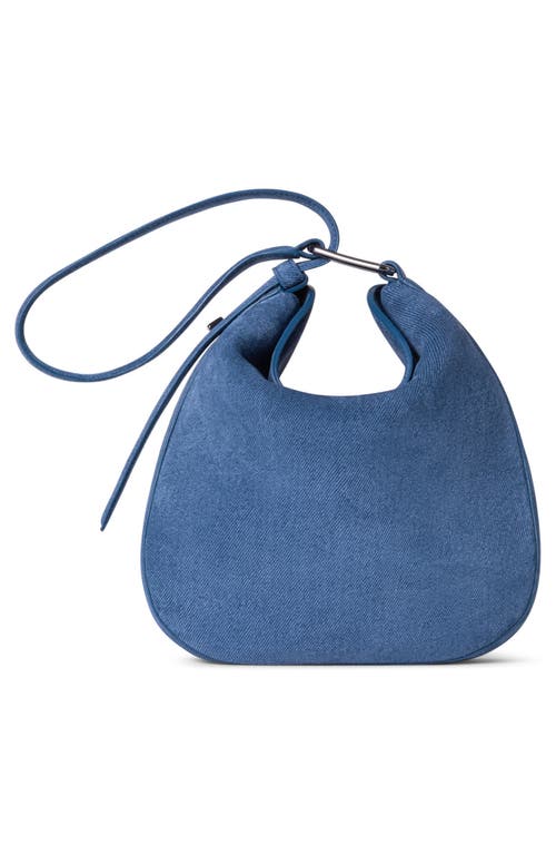 Shop Akris Little Anna Leather Hobo Bag In 577 Indigo