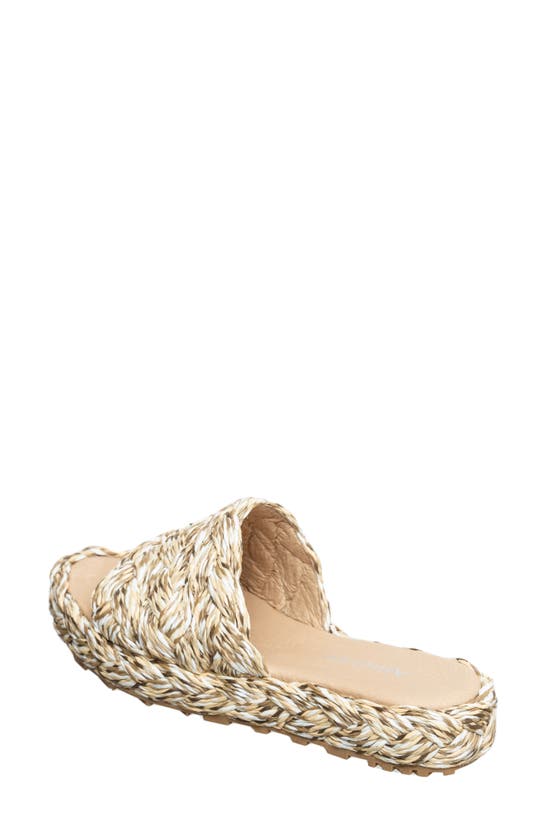 Shop Antelope Brea Woven Raffia Slide Sandal In Natural Rafia