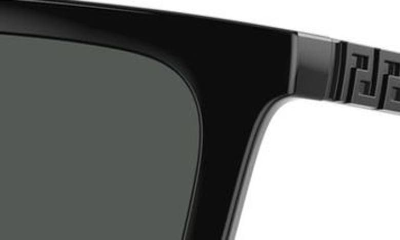 Shop Versace 53mm Rectangular Sunglasses In Black