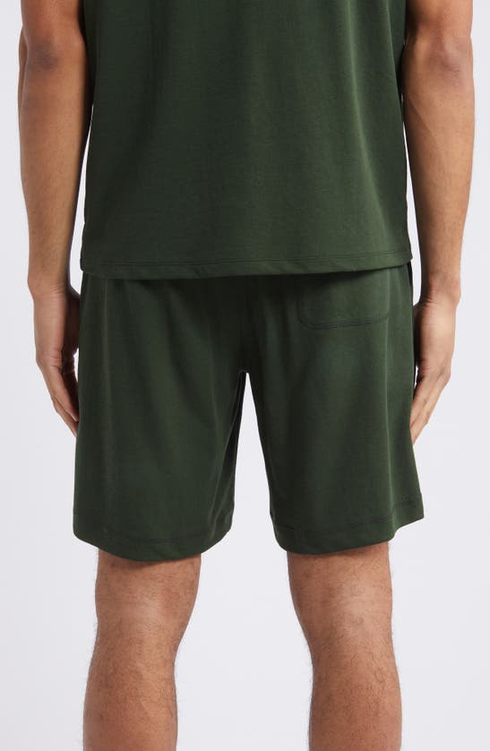 Shop Daniel Buchler Drawstring Pajama Shorts In Olive