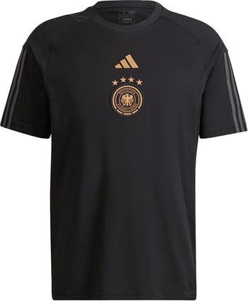 Adidas black and 2024 gold t shirt