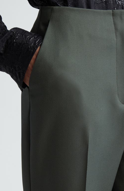 Partow Hudson Virgin Wool Knit Pants In Olive