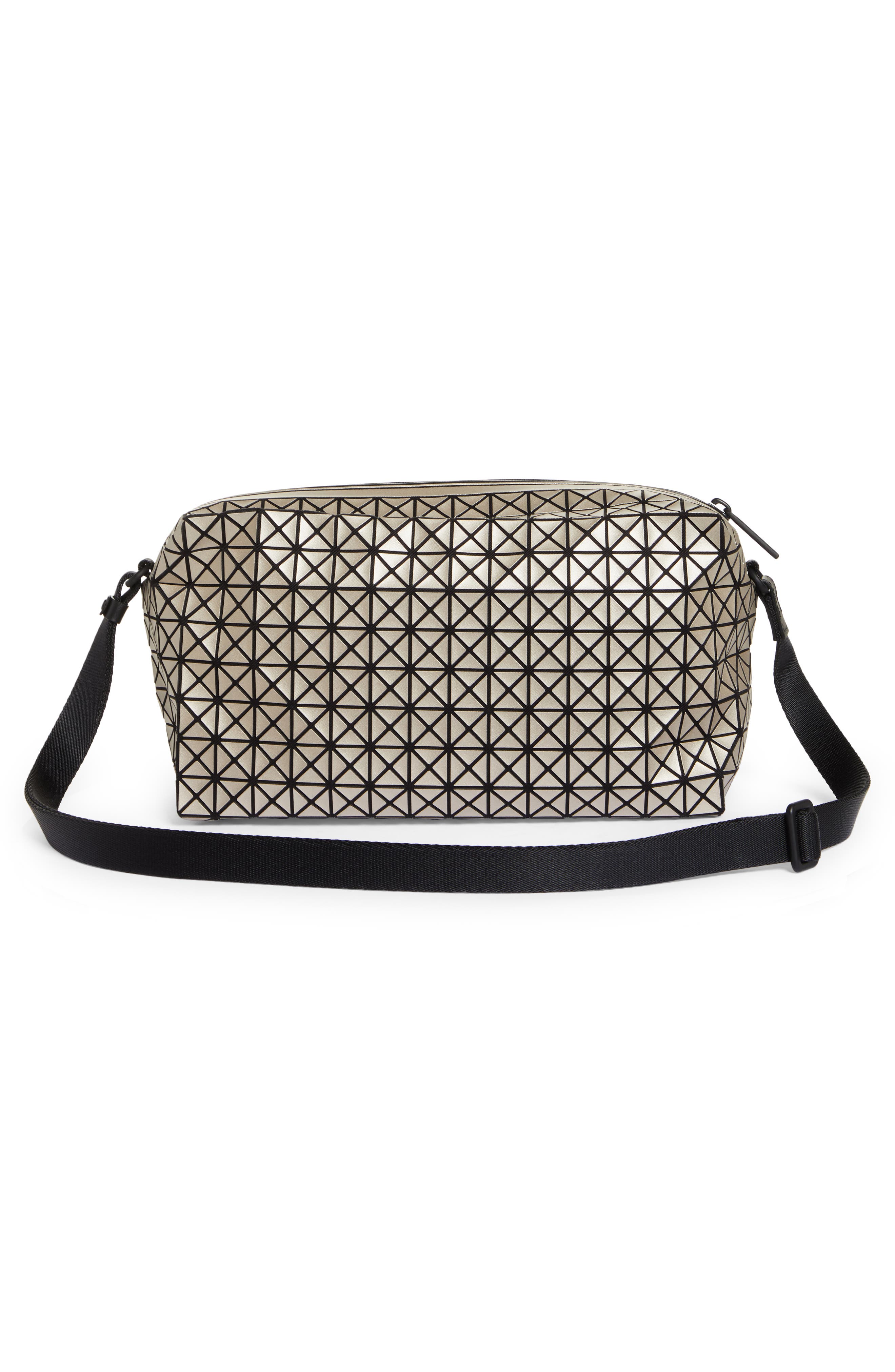 Bao Bao Issey Miyake Prismatic Print Crossbody Saddle Bag in Gold