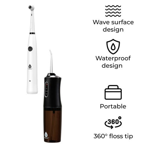 Pursonic Mario Lopez Usb Rechargeable Electric Toothbrush & Usb Water Flosser In White