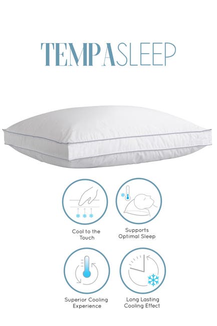 Image of CLIMAREST Tempa Sleep King Cotton Cooling Down Alternative Gusseted Pillow