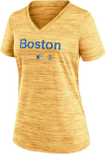 Nike Gold Boston Red Sox City Connect Pregame Performance Pullover