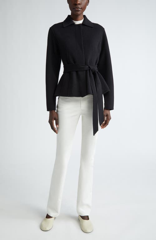 Shop Lafayette 148 New York Reversible Belted Wool & Cashmere Jacket In Black