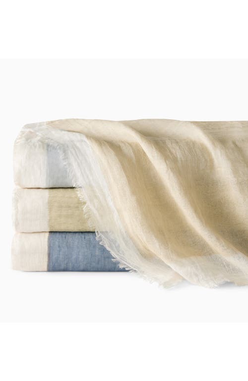 Shop Sferra Pitura Cotton & Linen Throw Blanket In Sky/grey