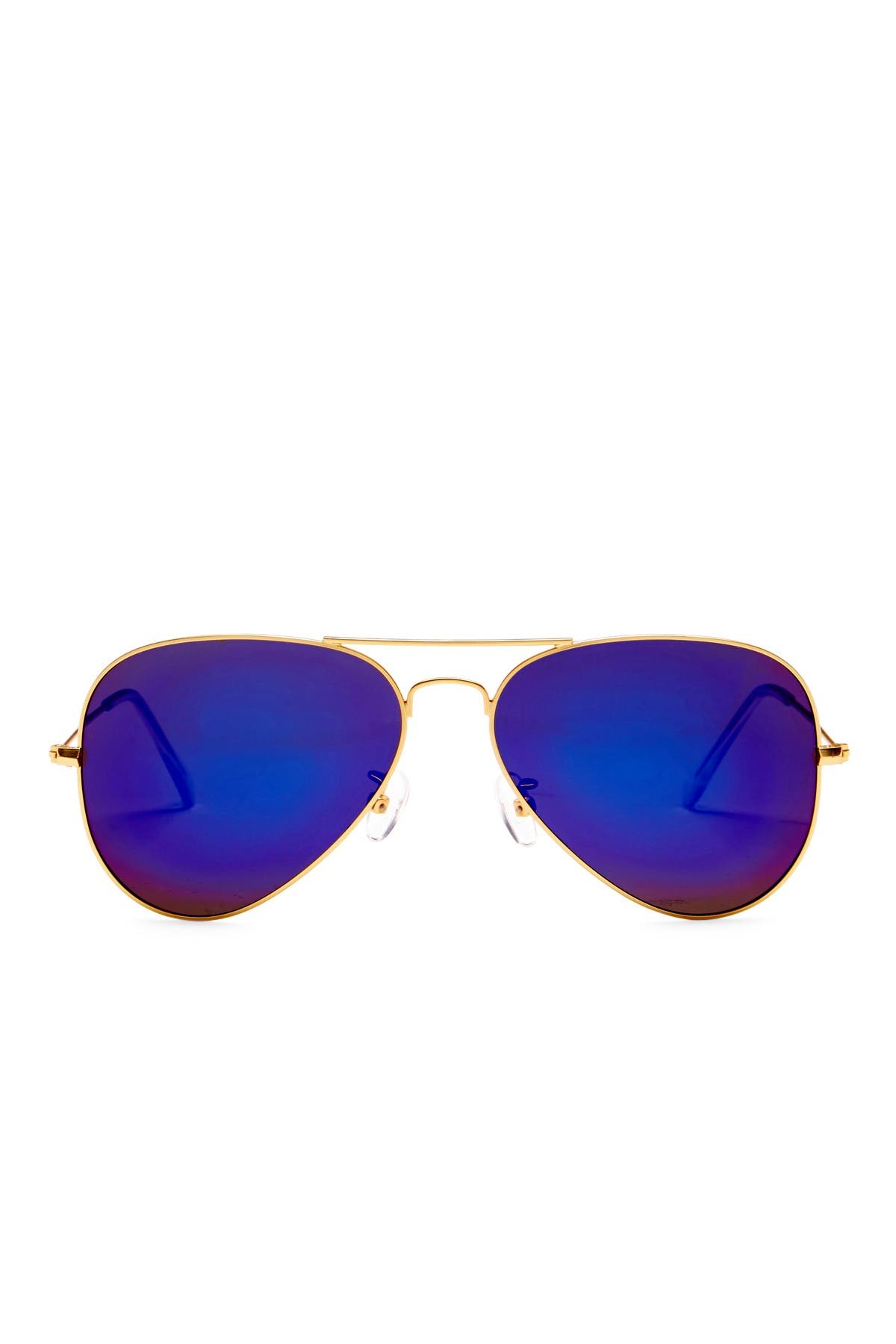 aqs mirrored unisex aviator sunglasses