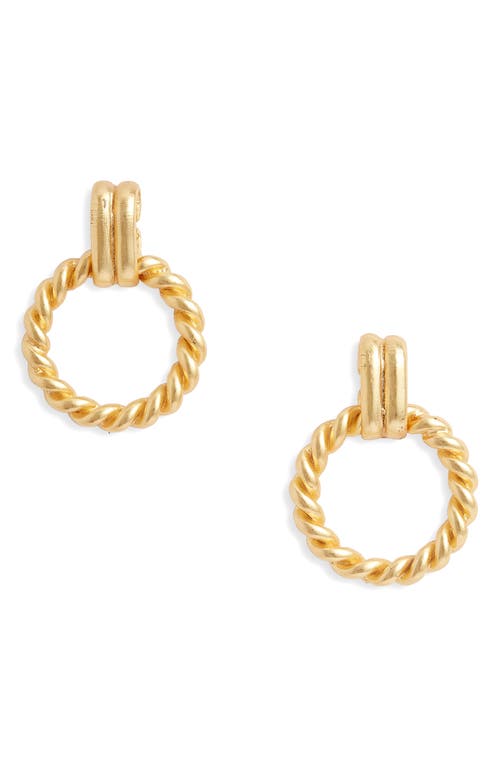 Karine Sultan Twist Circle Drop Earrings in Gold
