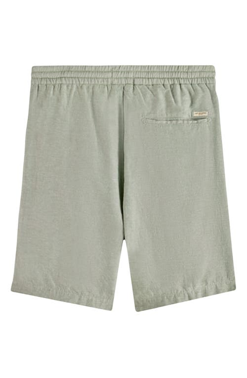 Fave Cotton & Linen Twill Bermuda Shorts in Army