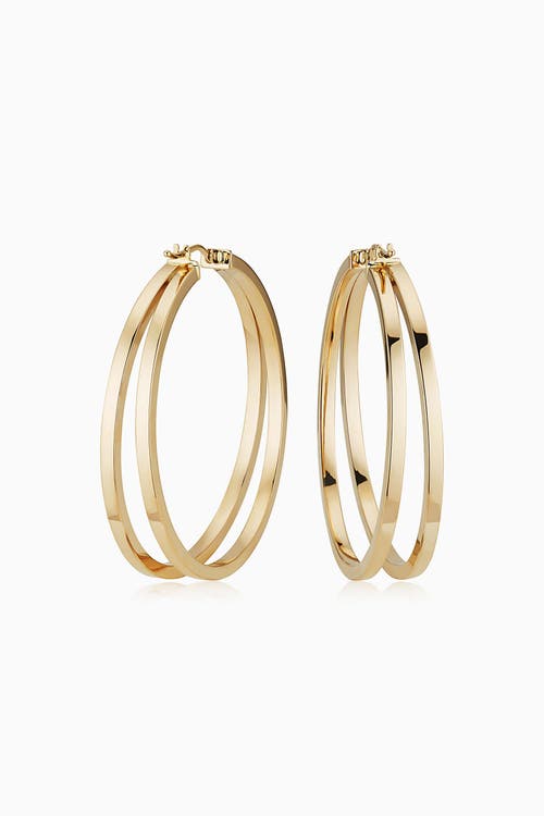 Oradina 14k Yellow Gold Hudson Hoops In Yellow Gold