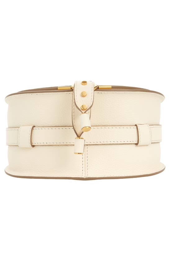 Shop Chloé Small Marcie Perforated Leather Crossbody Bag In Misty Ivory
