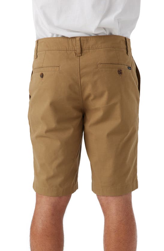 Shop O'neill Jay Stretch Flat Front Bermuda Shorts In Dark Khaki