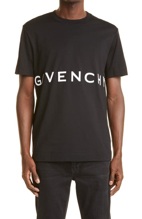 Givenchy Logo Embroidered Oversize T-Shirt Black at Nordstrom,