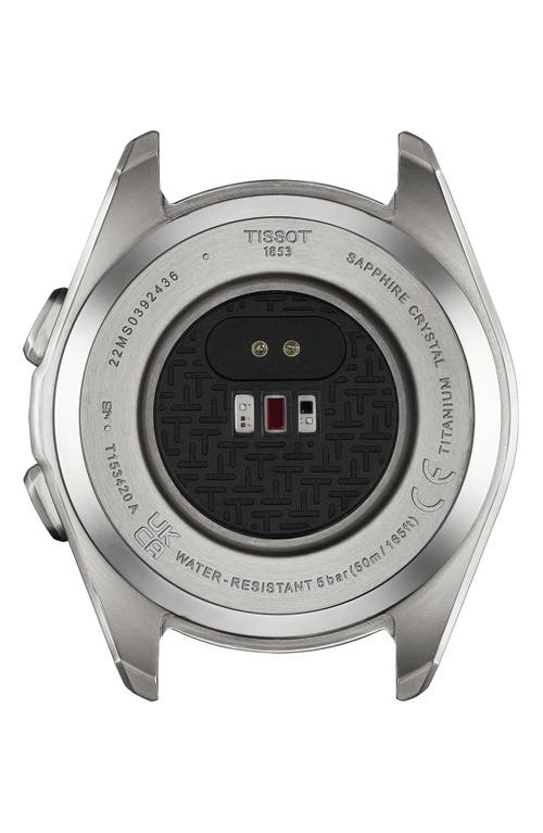 Tissot T-touch Connect Sport Solar Smart Silicone Strap Watch, 43.75mm In Blue