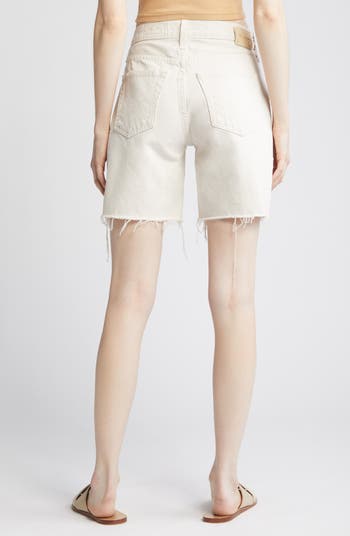 AG Ex Boyfriend High Waist Raw Hem Denim Shorts Nordstrom