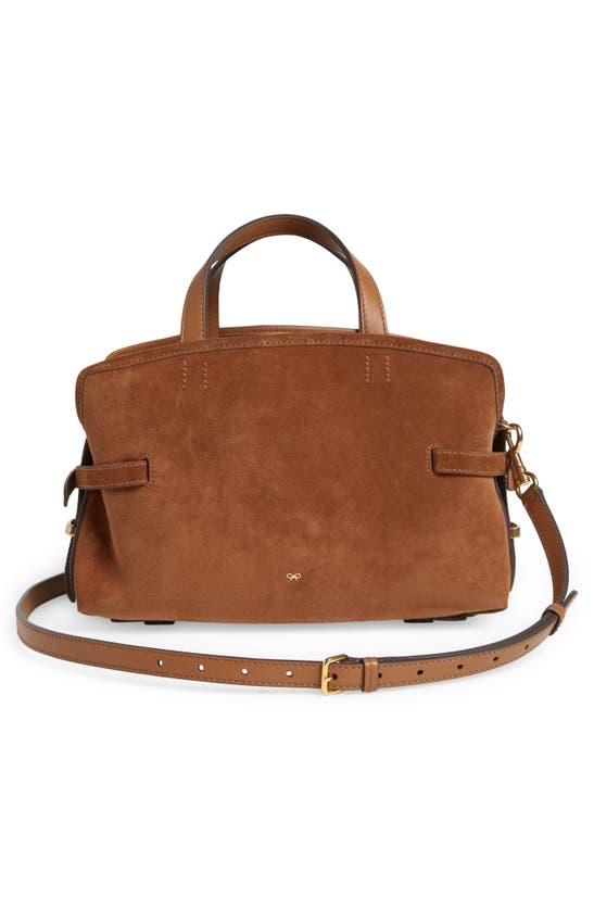 Shop Anya Hindmarch Wilson Suede & Leather Crossbody Bag In Pecan