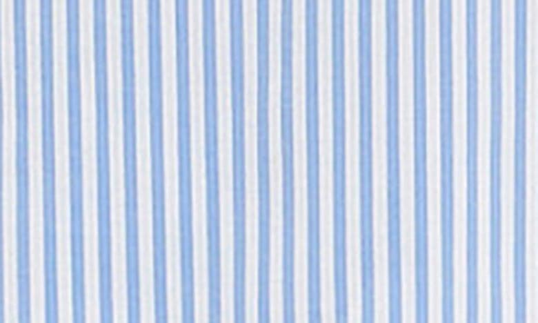 Shop Grey Lab Pinstripe Crop Shirt In Blue