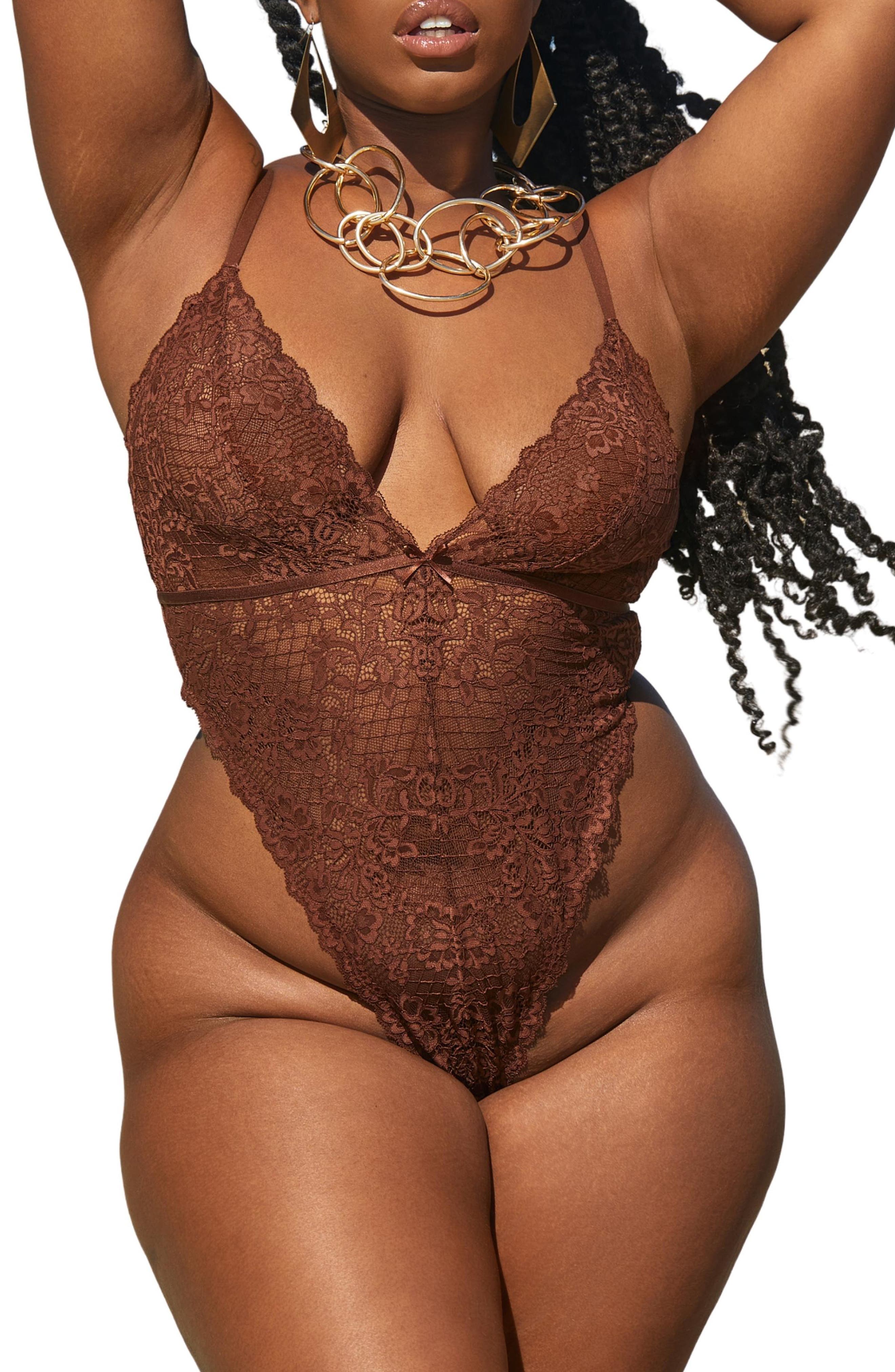 Skims Synthetic Sculpting Bodysuit in Brown Womens Clothing Lingerie Lingerie and panty sets 