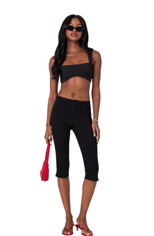 Shop Edikted Elena Crop Tank Top In Black