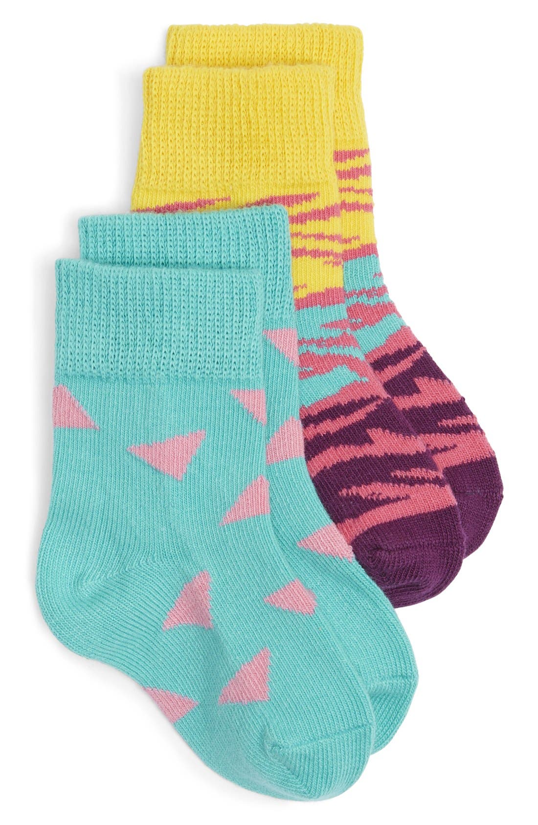 Happy Socks Cotton Blend Ankle Socks (2Pack) (Baby & Walker) Nordstrom