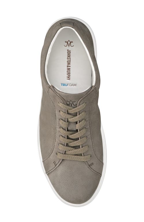 Johnston & Murphy Cammie Low Top Sneaker In Gray Tumbled Nubuck