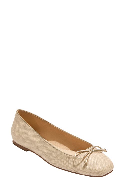 Shop Jack Rogers Kenlyn Basket Weave Rattan Ballet Flat In Natural/platinum