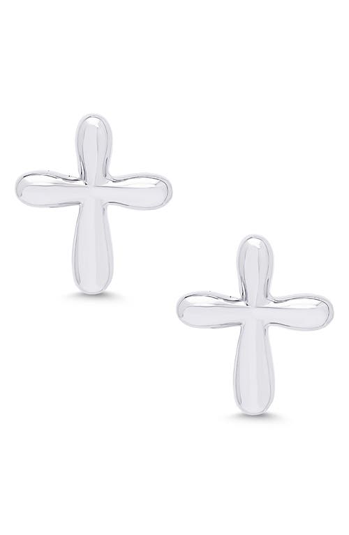 Lily Nily Kids' Cross Stud Earrings In Silver