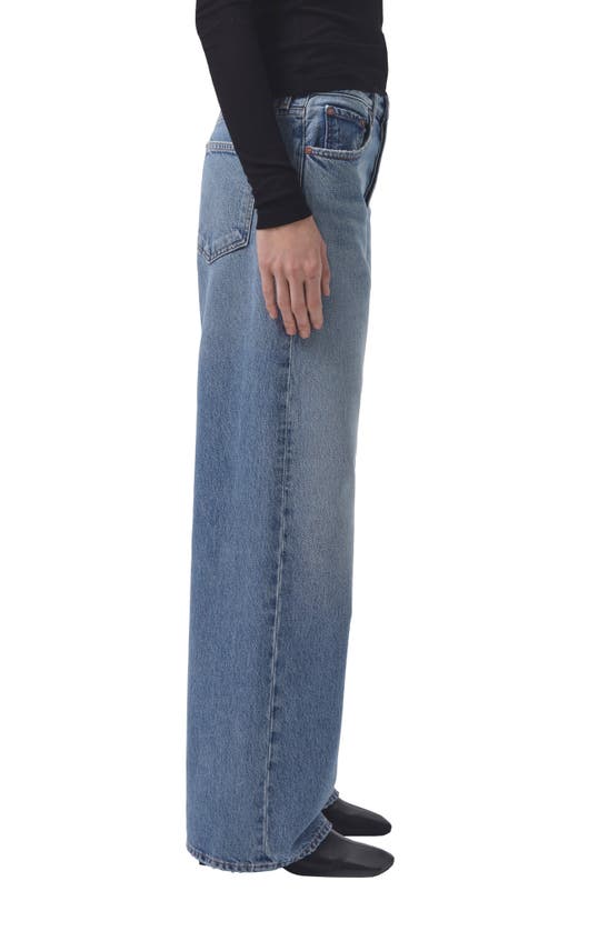 Agolde Low Slung Baggy Wide-leg Organic-blend Jeans In Libertine