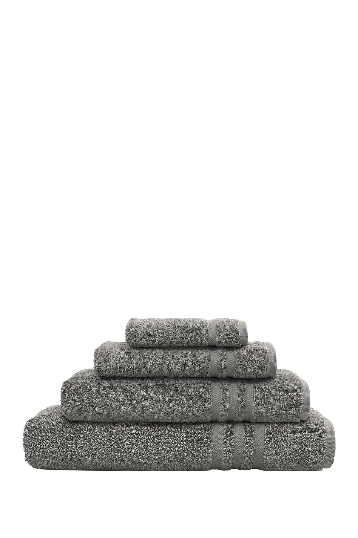 Linum Home Denzi 4-piece Towel Set In Dark Grey